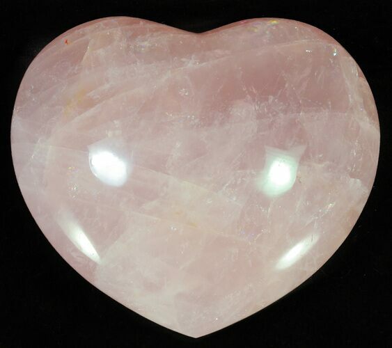 Polished Rose Quartz Heart - Madagascar #63017